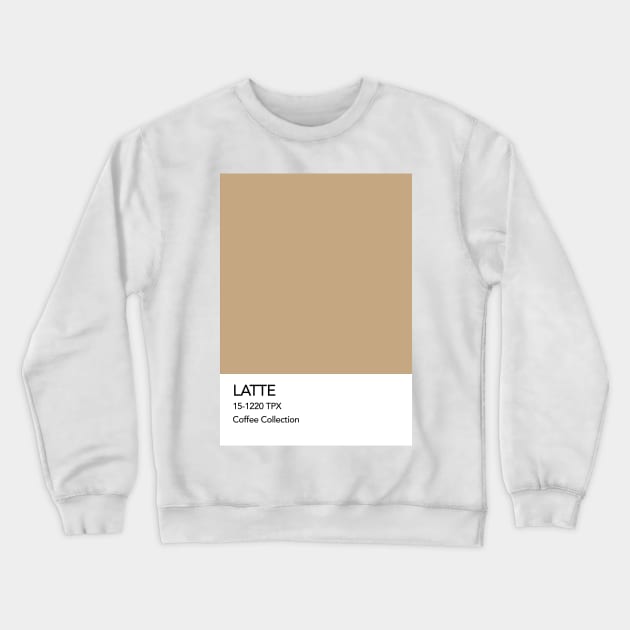 Cafe Latte Pantone Colour Crewneck Sweatshirt by calamarisky